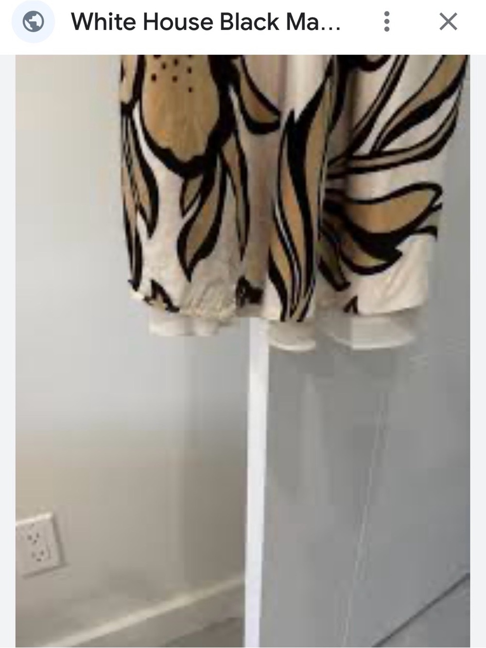 White House Black Market Cream Maxi Dress with Black and Tan Floral Print - Picture 12 of 12